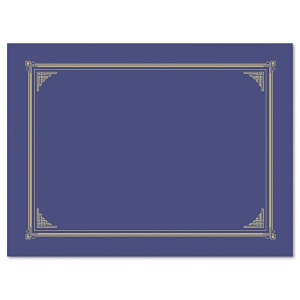 Geographics Certificate/Document Cover, 12.5 x 9.75, Metallic Blue, 6/Pack (47401)
