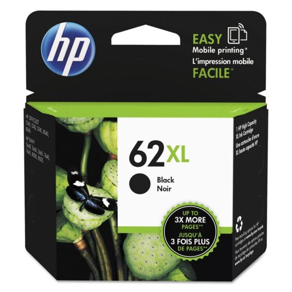 HP 62XL, (C2P05AN) High-Yield Black Original Ink Cartridge