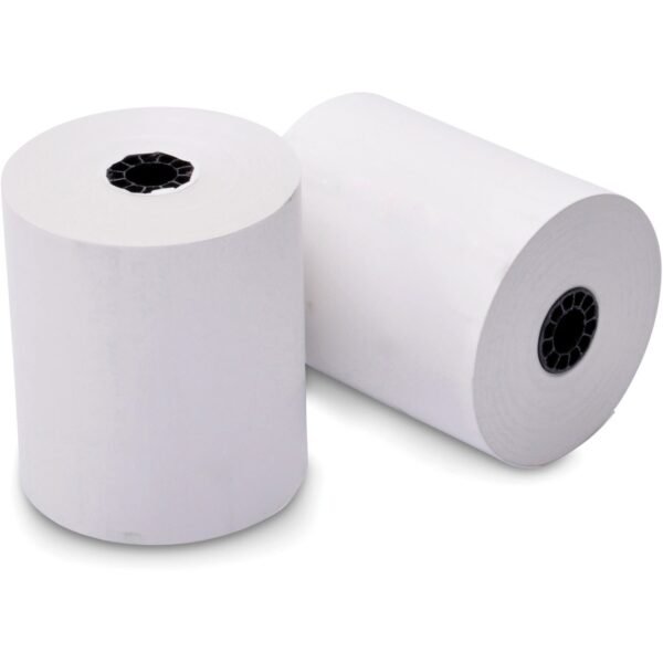 ICONEX 1-ply Blended Bond Paper POS Receipt Roll 3 15/64" x 243 ft - White - 4 / Pack (90742242)
