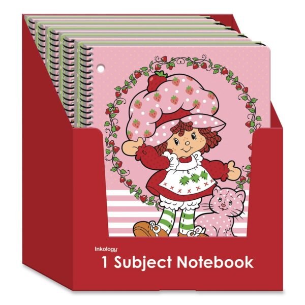 Inkology Licensed Spiral Notebook, Randomly Assorted Strawberry Shortcake Cover Designs, Medium/College Rule, (80) 10.5 x 8 Sheets (4706912PDQ)