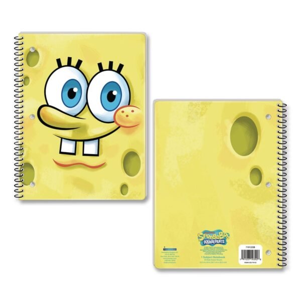Innovative Designs Licensed Spiral Notebook, Spongebob, 1-Subject, Wide/Legal Rule, Multicolor Cover, (70) 10.5 x 8 Sheets (719132SBSA)