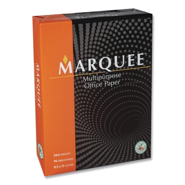 Marquee Multipurpose Office Paper, 96 Bright, 20 lb Bond Weight, 8.5 x 11, White, 500 Sheets/Ream, 10 Reams/Carton, 40 Cartons/Pallet (MARQE811WPLT)
