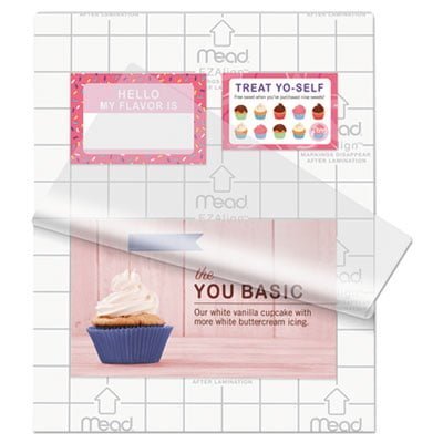 Mead EZAlign Thermal Laminating Pouches, 3 mil, 9" x 11.5", Gloss Clear, 100/Pack (39029)