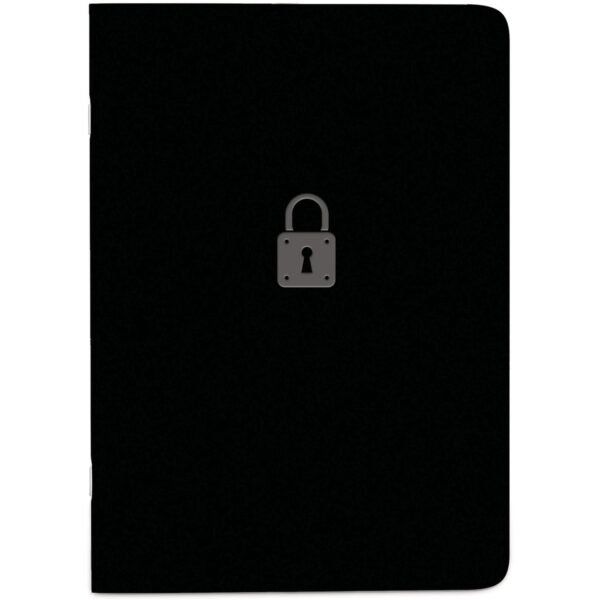 Rediform Password Notebook 64 Pages - Sewn - 0.40" Height x 3.5" Width x 5" Length - Black Cover - Compact, Flexible Cover, Bilingual Format, Note Section - Recycled - 1 Each...