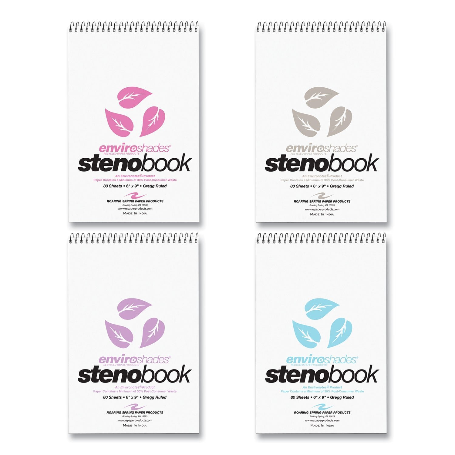 roaring-spring-enviroshades-steno-pad-gregg-rule-white-cover-80-assorted.jpg