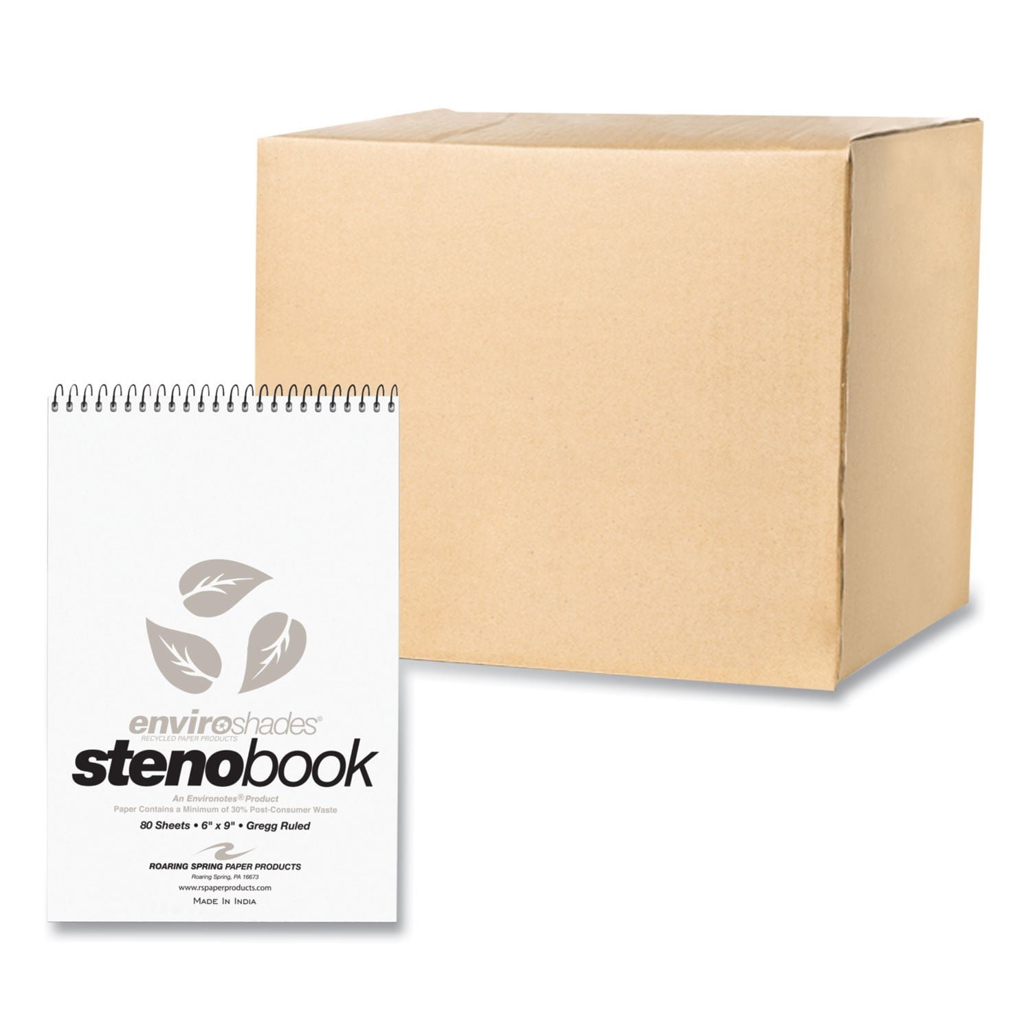 roaring-spring-enviroshades-steno-pad-gregg-rule-white-cover-80-gray-6-x-9.jpg