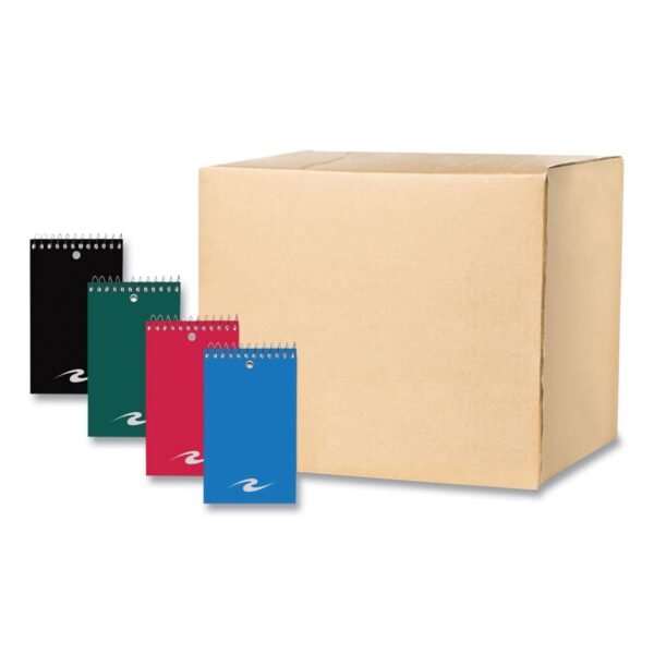 Roaring Spring Memo Pad, Randomly Assorted Cover Color, Narrow Rule, 75 White 3 x 5 Sheets, 72/Carton (14016CS)