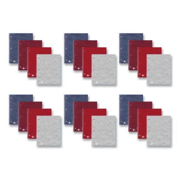 Roaring Spring Stasher Wirebound Notebooks, 1-Subject, Medium/College Rule, Randomly Assorted Cover, (100) 11 x 9 Sheets, 24/Carton (11098CS)