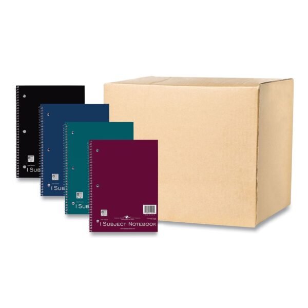 Roaring Spring Wirebound Notebook, 1-Subject, Medium/College Rule, Randomly Assorted Cover, (100) 11 x 8.5 Sheets, 24/Carton (11015CS)