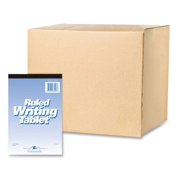 Roaring Spring Writing Tablet, Wide/Legal Rule, 100 White 6 x 9 Sheets, 48/Carton (63046CS)