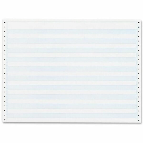 Sparco 1/2" Blue Bar 1-part Computer Paper 14 7/8" x 11" - 20 lb Basis Weight - Perforated - Blue Bar - 2400 / Carton (02180)