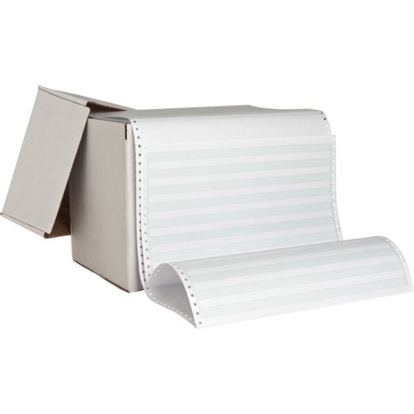 Sparco Continous-form 1/2" Green Bar Computer Paper 14 7/8" x 8 1/2" - 20 lb Basis Weight - Perforated - Green Bar - 2600 / Carton (02182)