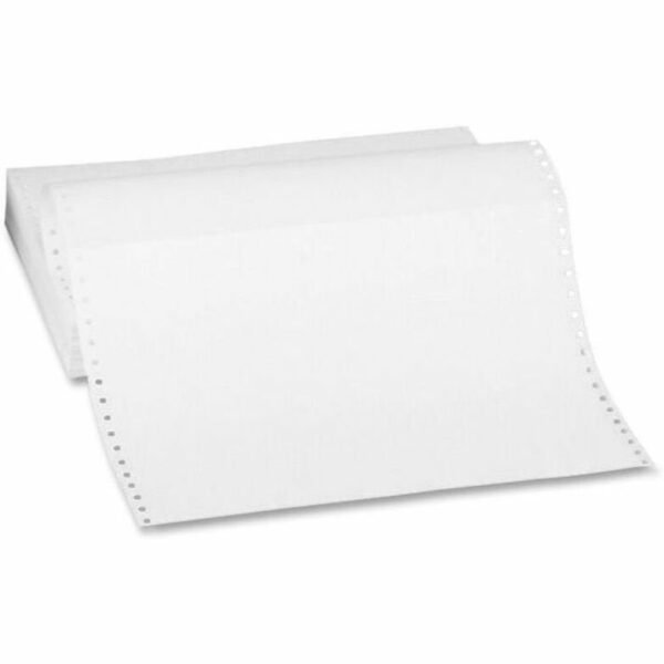 Sparco Continuous-form Plain Computer Paper 14 7/8" x 11" - 20 lb Basis Weight - Perforated - White - 2700 / Carton (61341)