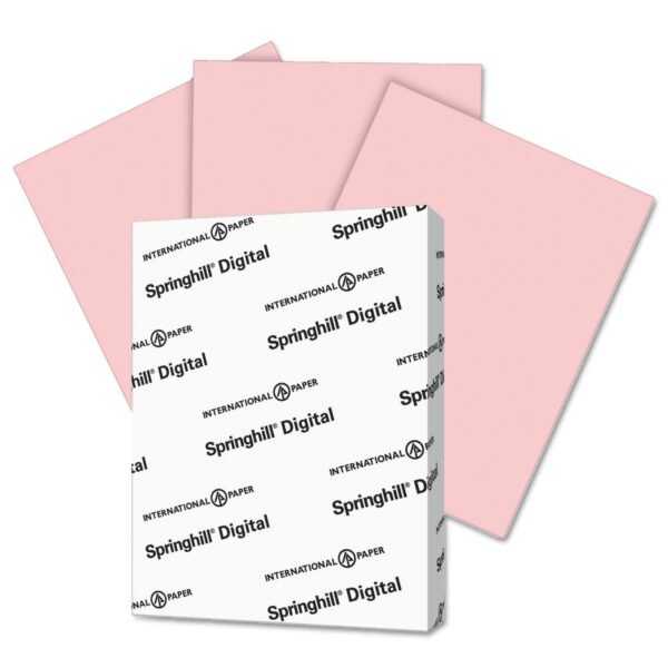Springhill Digital Vellum Bristol Color Cover, 67 lb Bristol Weight, 8.5 x 11, Pink, 250/Pack Letter - 8 1/2" x 11" - 67 lb Basis Weight - Vellum - 250 / Pack (076000)