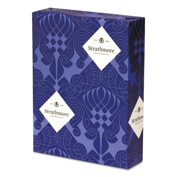 Strathmore Writing 25% Cotton Business Stationery, 98 Bright, 24 lb Bond Weight, 8.5 x 11, Ultimate White, Wove Finish, 500/Ream (300068)