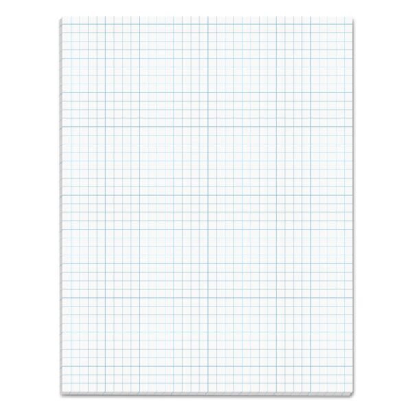 TOPS Cross Section Pads, Cross-Section Quadrille Rule (4 sq/in, 1 sq/in), 50 White 8.5 x 11 Sheets (35041)