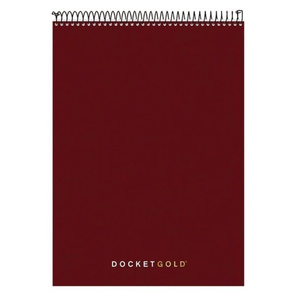 TOPS Docket Gold Planner Pad, Project-Management Format, Medium/College Rule, Black Cover, 70 White 8.5 x 11.75 Sheets (63753)