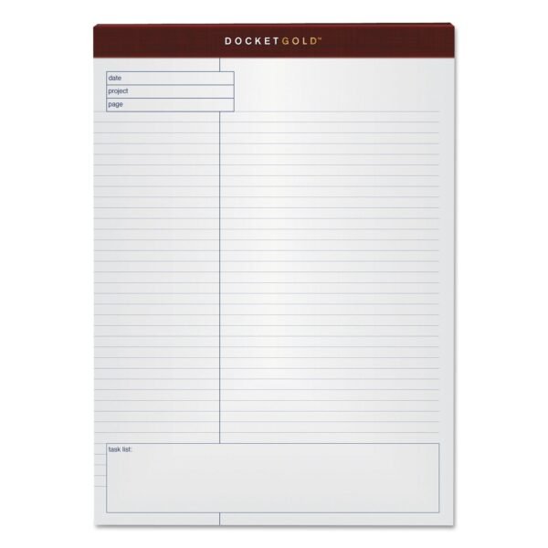 TOPS Docket Gold Planning Pads, Project-Management Format, Quadrille Rule (4 sq/in), 40 White 8.5 x 11.75 Sheets, 4/Pack (77102)