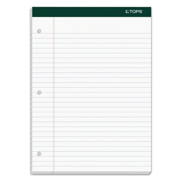 TOPS Double Docket Ruled Pads, Wide/Legal Rule, 100 White 8.5 x 11.75 Sheets, 6/Pack (63437)