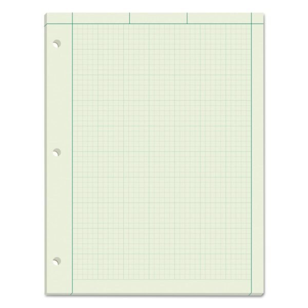 TOPS Engineering Computation Pads, Cross-Section Quadrille Rule (5 sq/in, 1 sq/in), Green Cover, 100 Green-Tint 8.5 x 11 Sheets (35500)