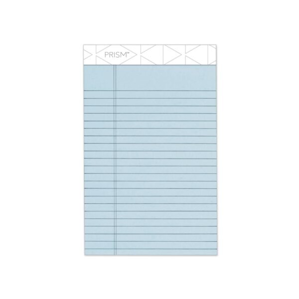 TOPS Prism + Colored Writing Pads, Narrow Rule, 50 Pastel Blue 5 x 8 Sheets, 12/Pack (63020)