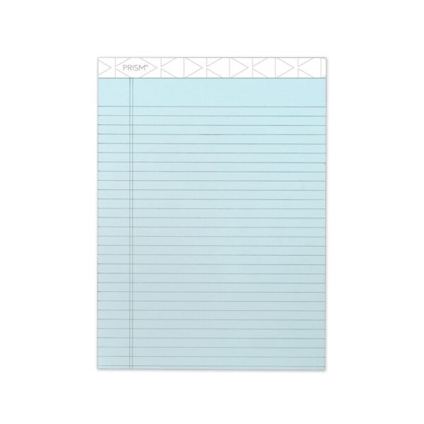 TOPS Prism + Colored Writing Pads, Wide/Legal Rule, 50 Pastel Blue 8.5 x 11.75 Sheets, 12/Pack (63120)