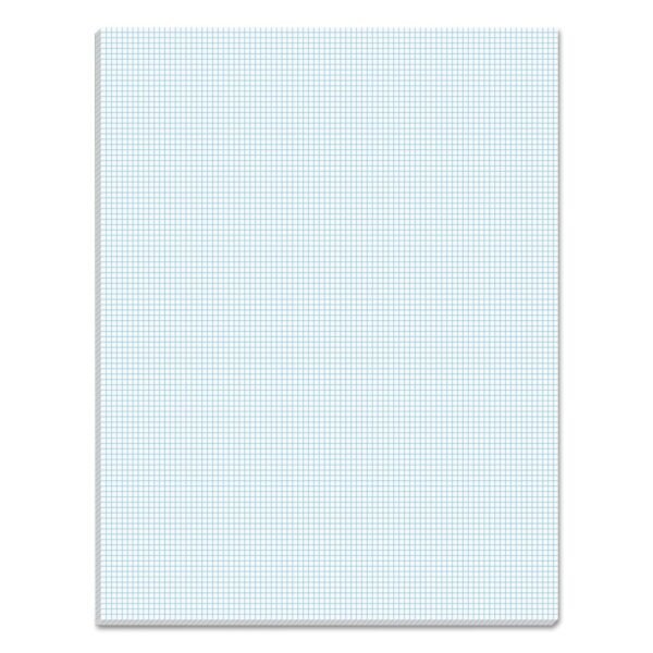 TOPS Quadrille Pads, Quadrille Rule (10 sq/in), 50 White 8.5 x 11 Sheets (33101)