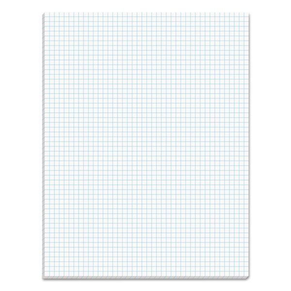 TOPS Quadrille Pads, Quadrille Rule (5 sq/in), 50 White 8.5 x 11 Sheets (33051)