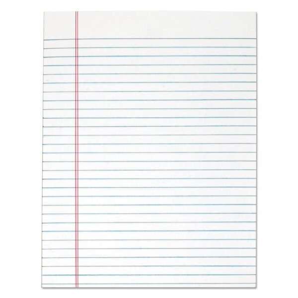 TOPS "The Legal Pad" Glue Top Pads, Wide/Legal Rule, 50 White 8.5 x 11 Sheets, 12/Pack (7523)