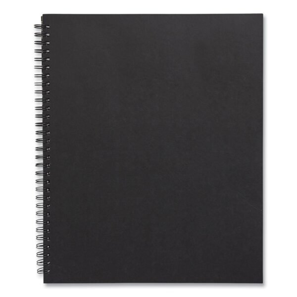 TRU RED Wirebound Soft-Cover Business-Meeting Journal, 1-Subject, Meeting-Minutes/Notes Format, Black Cover, (80) 11 x 8.5 Sheets (24377312)