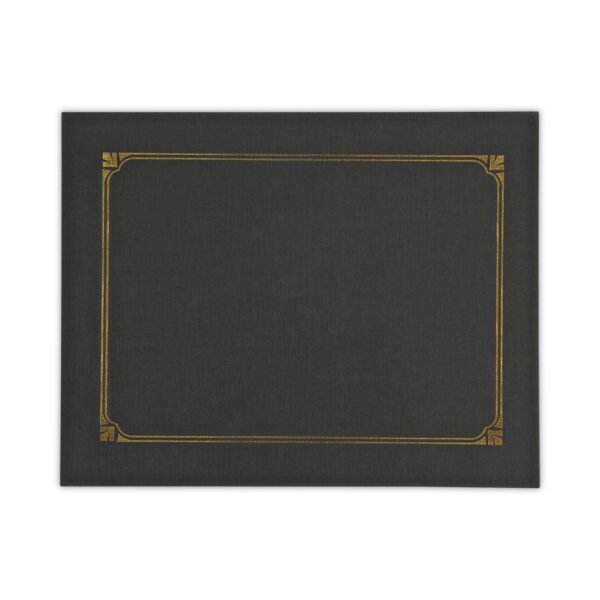 Universal Certificate/Document Cover, 8.5 x 11; 8 x 10; A4, Black, 6/Pack (UNV76895)