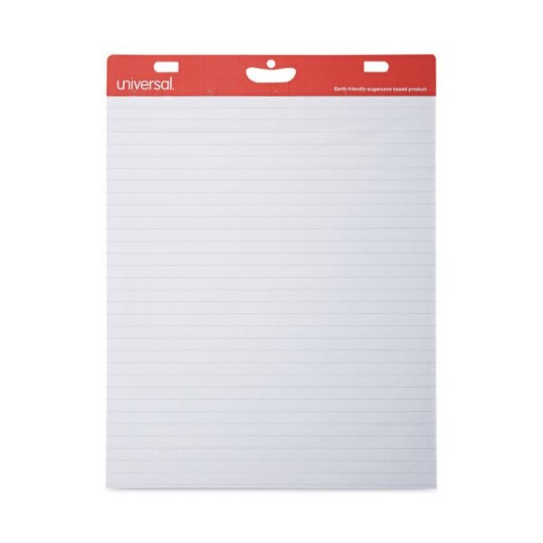 Universal Renewable Resource Sugarcane Based Easel Pads, Presentation Format (1" Rule), 27 x 34, White, 50 Sheets, 2/Carton (UNV45602)